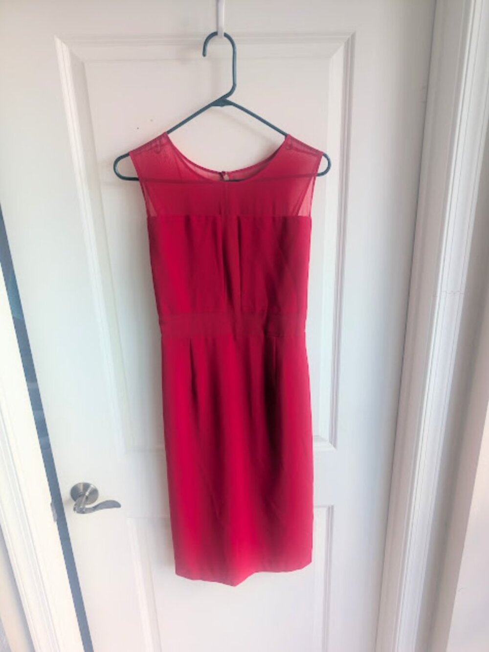 Classic Red Sleeveless Midi Dress.  Andrew Marc New york.